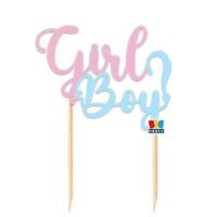 Διακόσμηση Τούρτας Gender Reveal Boy or Girl