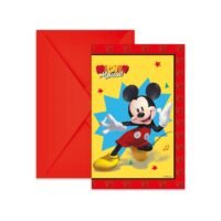 Προσκλήσεις Πάρτυ Mickey New - 6 τμχ.