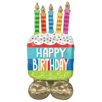 Standing Τεράστιο Μπαλόνι Τούρτα ''Happy Birthday''