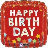 Μπαλόνι Happy Birthday Κόκκινο
