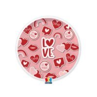 Πιάτα Γλυκού με Καρδιές - 6 τμχ.