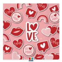 Χαρτοπετσέτες Φαγητού Love Stickers - 16 τμχ.