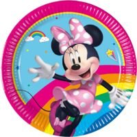 Πιάτα γλυκού Minnie Rainbow - 8 τμχ.