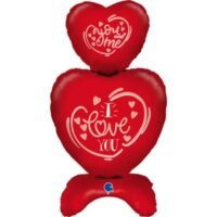 Standing Μπαλόνι Καρδιές I love you - 97 cm
