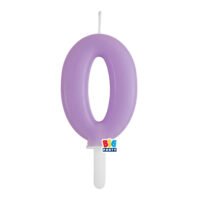 Κεράκι Αριθμός 0 Λιλά