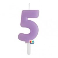 Κεράκι Αριθμός 5 Λιλά