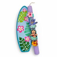 Λαμπάδα Αρωματική Lilo & Stitch με Ξύλινο Κάδρο