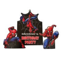 Προσωποποιημένος Πίνακας Spiderman Με Αυτοκόλλητα & Φιγούρες που Στέκονται