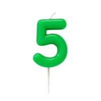 Κεράκι Νούμερο “5” Πράσινο