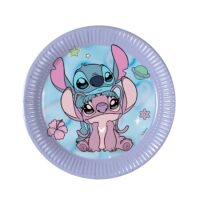 Χάρτινα Πιάτα Γλυκού Stitch & Angel  - 8 τμχ.