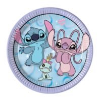 Χάρτινα Πιάτα Φαγητού Stitch & Angel - 8 τμχ.