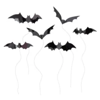 Topper για Τούρτα Halloween Νυχτερίδες – 6 τμχ.