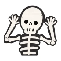 Χαρτοπετσέτες Halloween Spooky Friends με Σκελετό – 12 τμχ.