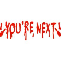 Gel Αυτοκόλλητο Τζαμιού Halloween You’re Next – Κόκκινο