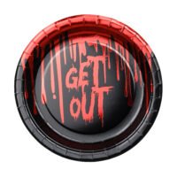 Χάρτινα Πιάτα Get Out με Αίμα –  6 τμχ.